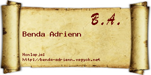 Benda Adrienn névjegykártya