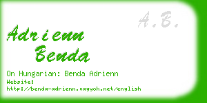 adrienn benda business card